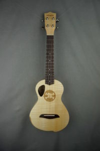 Ukulélé Concert Mélopée Erable flammé (solid flamed maple ukulele)