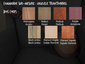 Ukulélé Mélopée Traditionnel - Options Bois