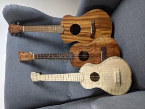 Soprano Long Neck, Concert and Tenor Ukulele (Mélopée)