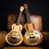 Melopee Traditionnal Resonator Ukulele - Concert (left) and Tenor (right) 01