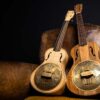 Melopee Traditionnal Resonator Ukulele - Concert (left) and Tenor (right) 02