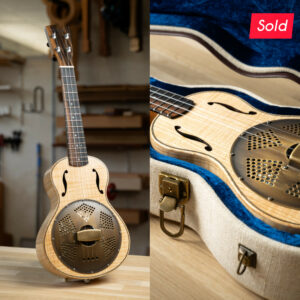Ukulélé Mélopée Resonator Frêne ondé SBUK241