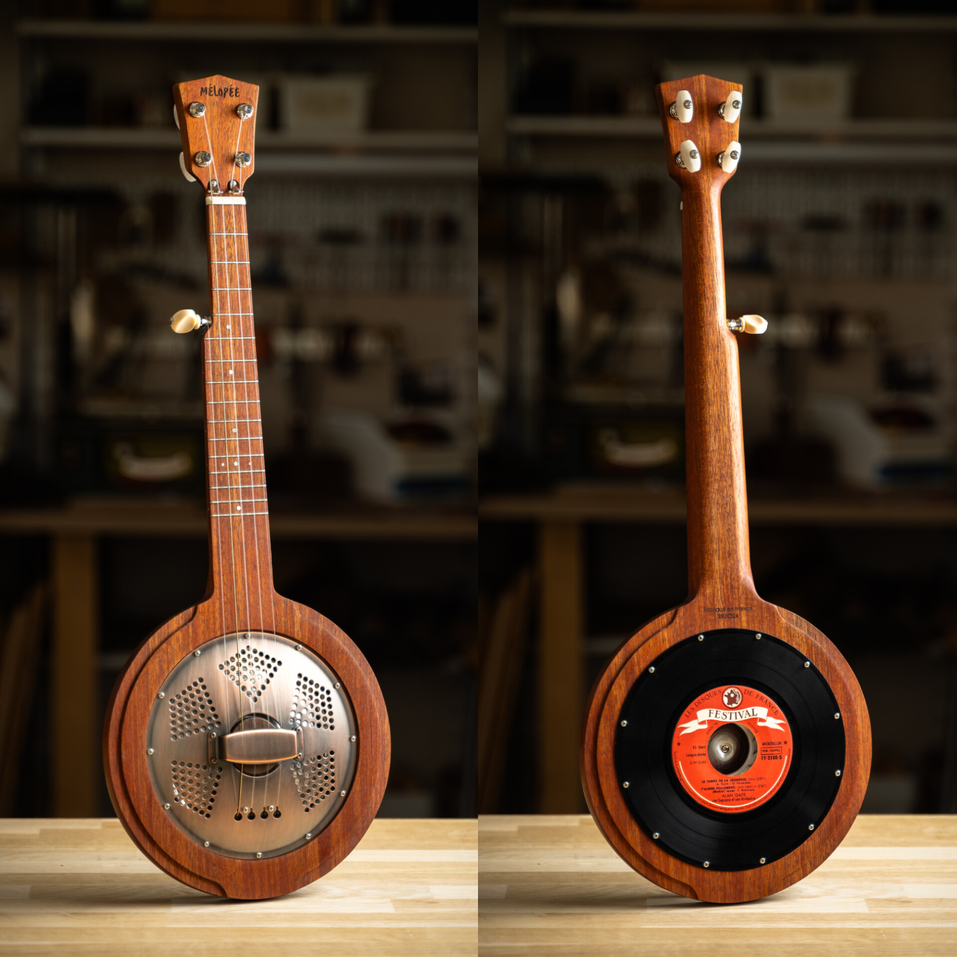 Mélopée Picco-Banjo Kaikoura Resonator 5 cordes Acajou 5 String Mahogany SBUK234 Mélopée Picco-Banjo Kaikoura Resonator 5 cordes Acajou 5 String Mahogany SBUK234